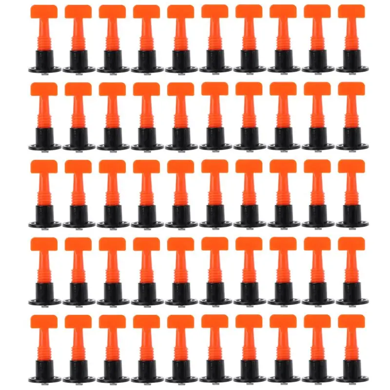 

50pcs Floor Tile Leveling Locators Kit Wall Tile Positioning System Leveler T-lock Reusable