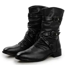 Fashion men spring autumn Motorcycle Martin Boots British Style Gothic Punk Thick Warm Black Shoes Plus Size цена Fashion men spring autumn Motorcycle Martin Boots British Style Gothic Punk Thick Warm Black Shoes Plus Size цены онлайн