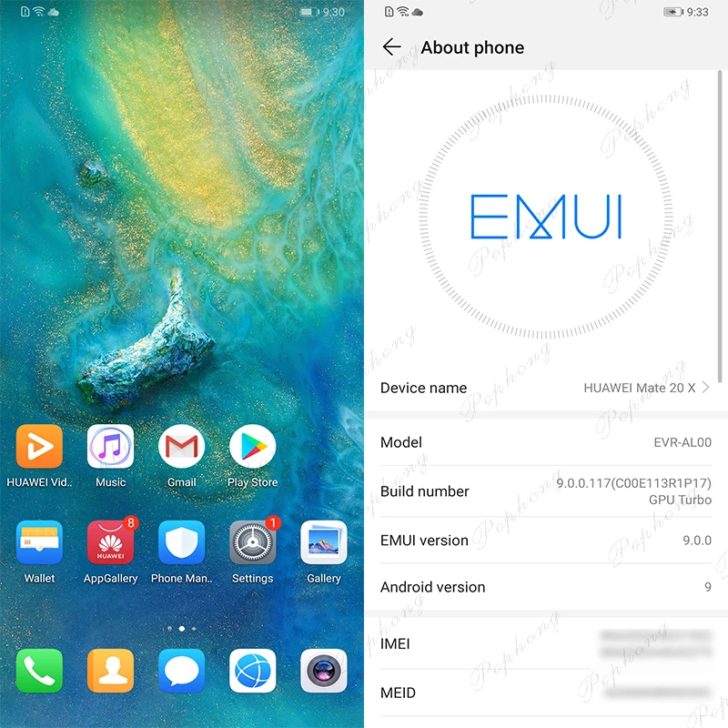 HUAWEI mate 20 X mate 20X смартфон 7,2 дюймов полный экран 2244x1080 Kirin 980 Восьмиядерный EMUI 9,0 5000 мАч 4* Камера быстрое зарядное устройство