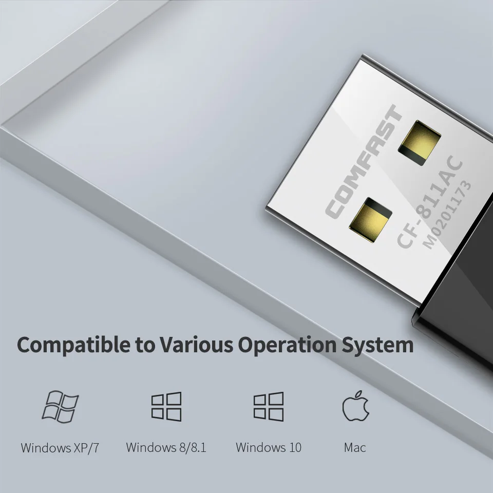 2,4 г/5 ГГц двухдиапазонный 1300 Мбит/с гигабитный USB мини портативный неограниченный приемник CF-812AC USB WiFi адаптер для ПК/рабочего стола/ноутбука/Mac Os