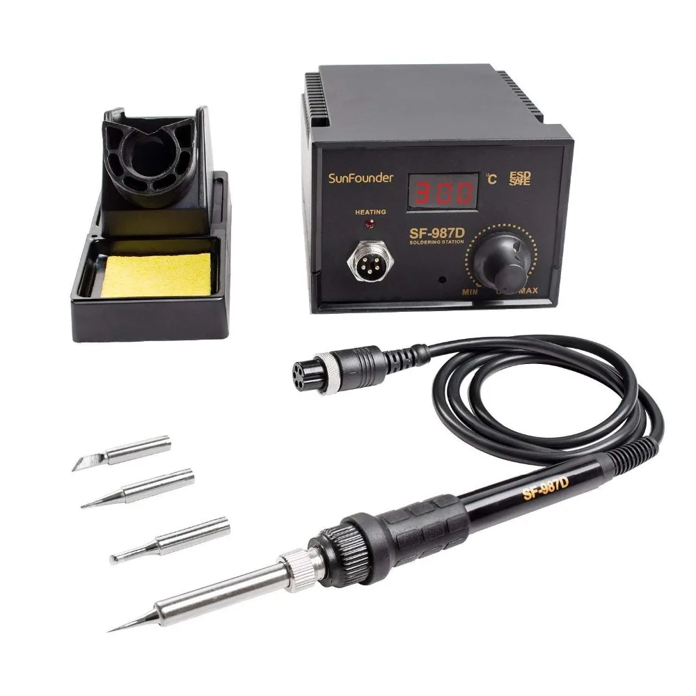 

SunFounder Digital Electric Soldering Station SF-987D Adjustable LED Display Temperature Thermostat Soldering Station Kit