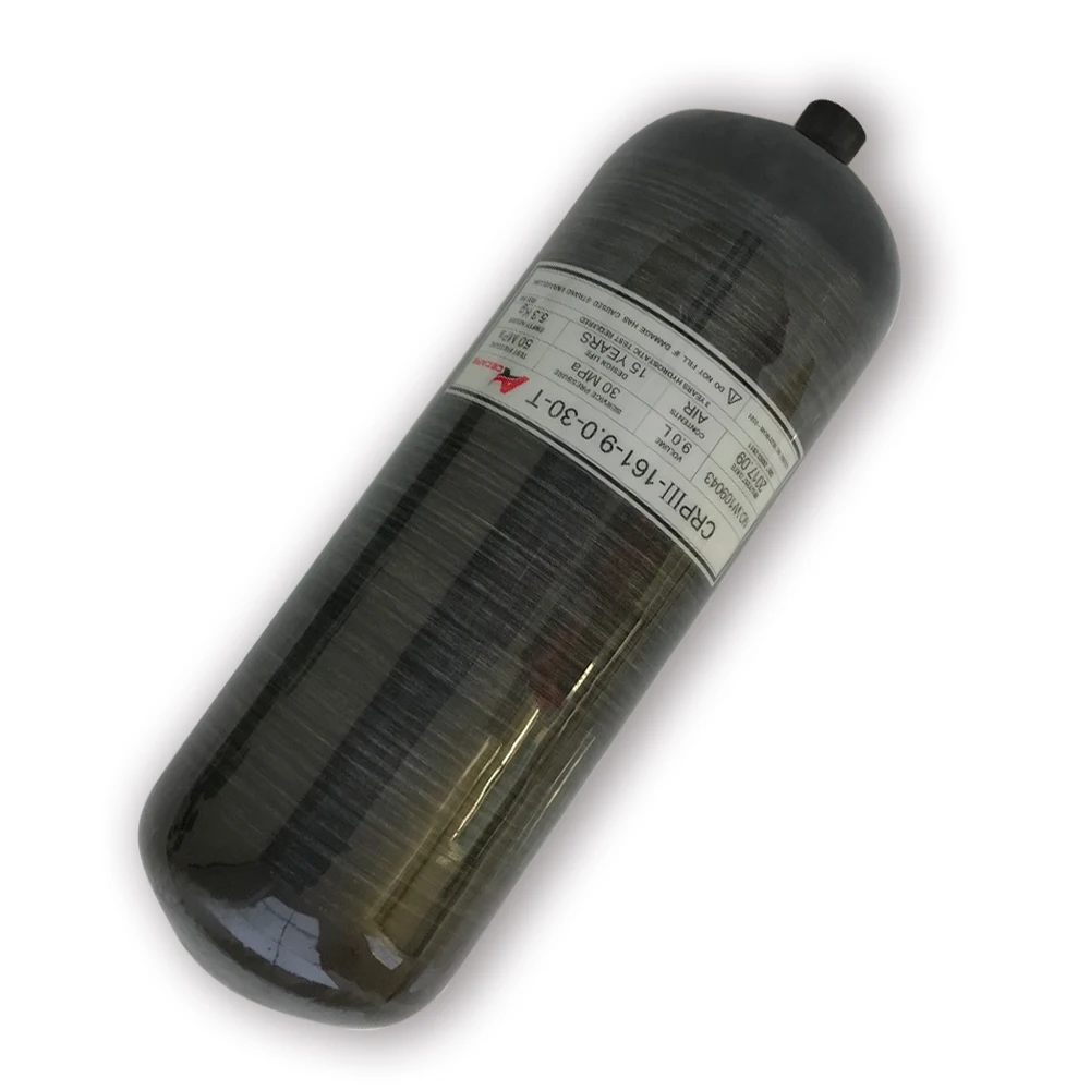 AC3090 черный 9L 300BAR цилиндр SCBA из углеродного волокна для Pcp Air Condor Пейнтбольный бак бутылка для дайвинга подводный пистолет Acecare