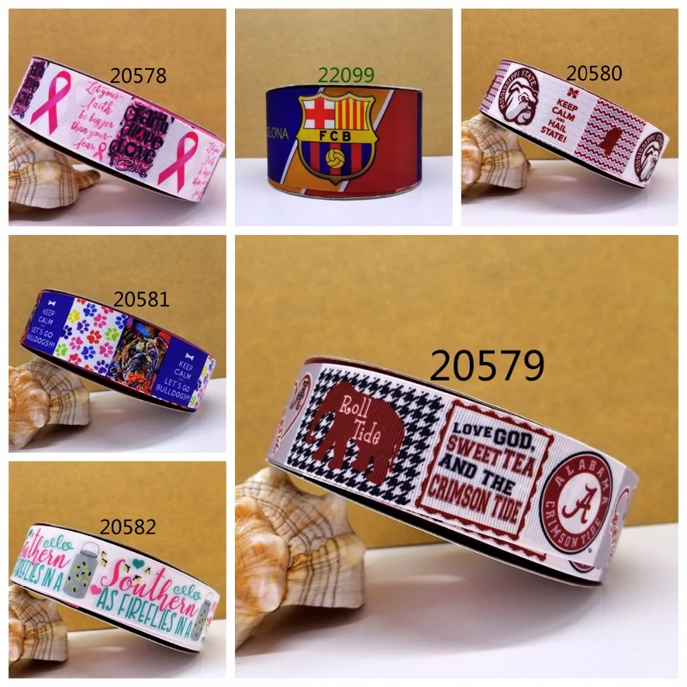 

Free shipping 50 yard sport printed grosgrain ribbon 20578