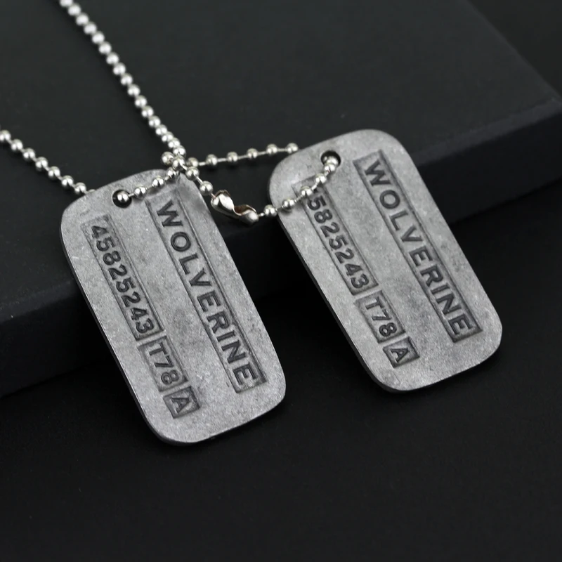 Movie X Men Wolverines Logo ID Necklace 