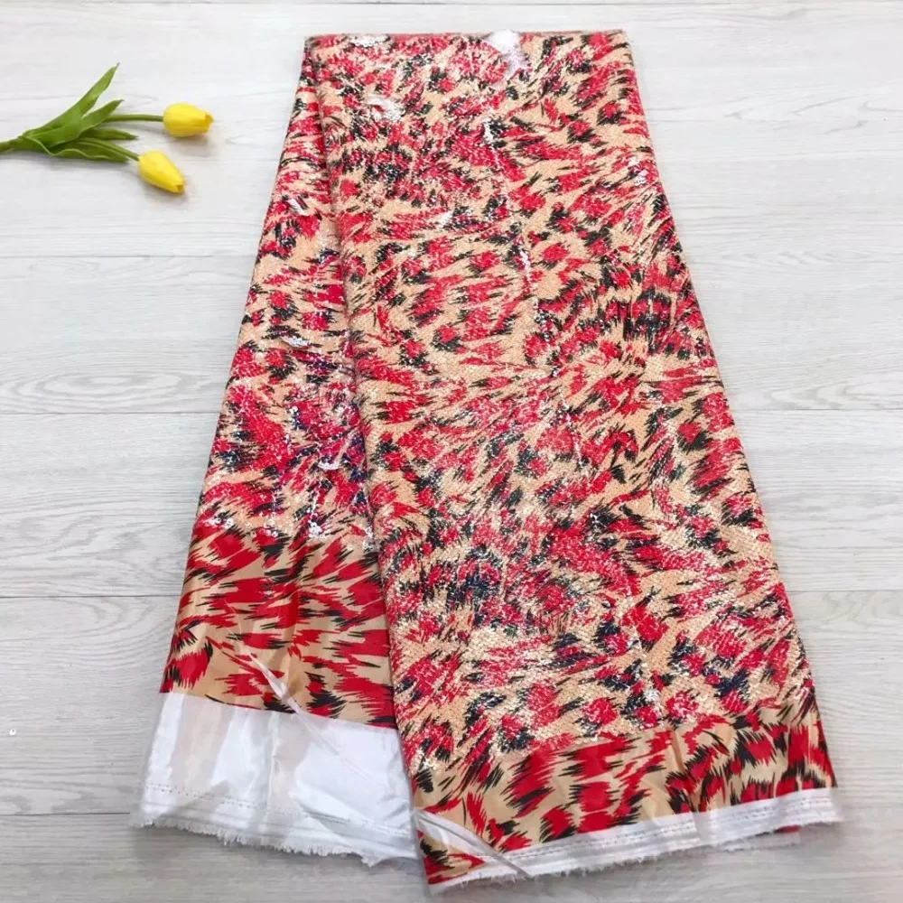 

High-end French sequins Lace Fabric High Quality African Tulle Embroidered Flower For Elegant Women