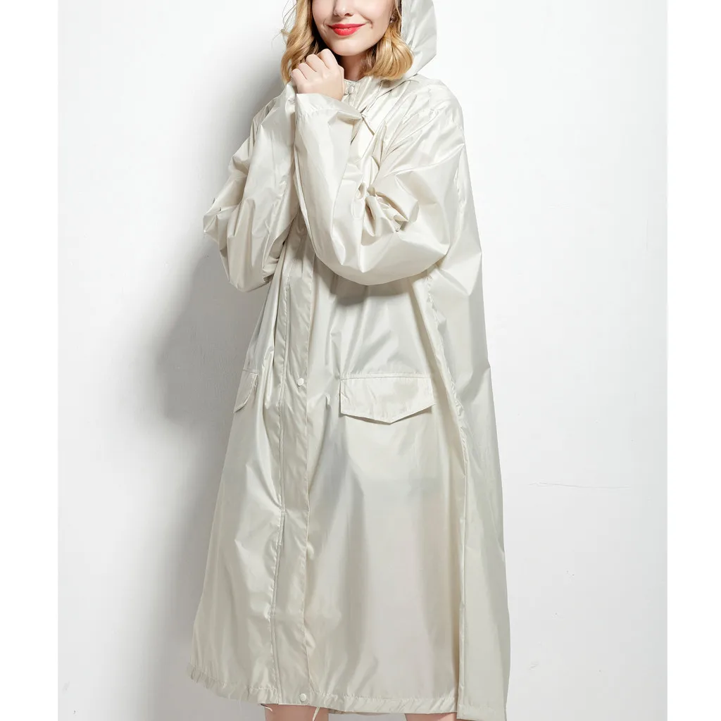 Women's Rain Jacket Outdoor Waterproof Windproof Poncho Outwear Impermeable Capa De Chuva Winter Hoodies Long Raincoat Rain Coat