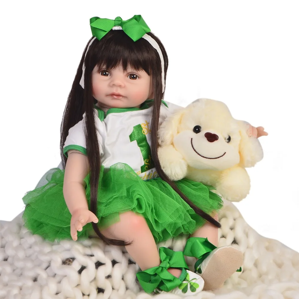 

55cm Silicone Reborn Baby Dolls Baby Alive Realistic Boneca Bebe Lifelike Real baby doll model dolls Reborn Birthday Christmas