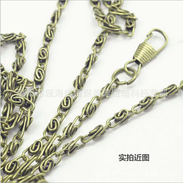 10pcs 120cm strong and durable Vintage Metal Shoulder Strap Chain purse DIY Sewing handmade Bag part Cords purse handle LW800