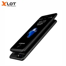 XLOT новая резиновая Мягкая боковая батарея резервного копирования зарядное устройство чехол для iPhone 8 power Bank чехол-аккумулятор для iPhone 8 Plus