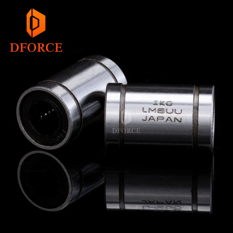 DFORCE حقيقية المنظمة الدولية للكاراتيه LM8UU طويلة قضيب رمح 8X15X24 MM 3d طابعة تحمل الخطية ل Reprap Anet a8 Prusa I3 3d طابعة