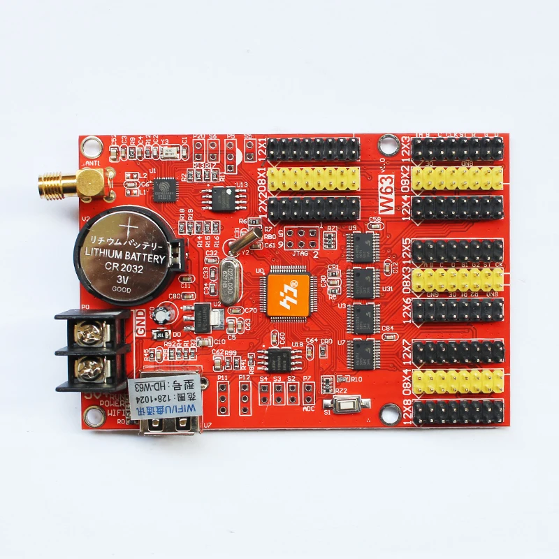 HD W63 Huidu Беспроводной Wi Fi + Usb драйвер светодиодный контроллер одноцветная
