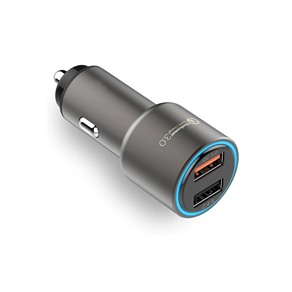 2 Порты usb автомобиля Зарядное устройство с Qualcomm QC3.0 Технология для samsung Xiaomi