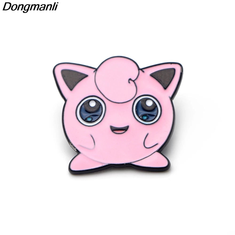 P2454 Dongmanli Jigglypuff Эмаль Булавка рубашка с пряжкой булавки и броши для женщин мультфильм нагрудные булавки брошь, ювелирный подарок