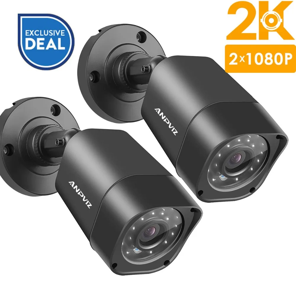 

Anpviz H.265 Bullet IP Camera PoE 4MP HD Outdoor Waterproof Night Vision Security Video Surveillance Camera Onvif 2pcs Pack