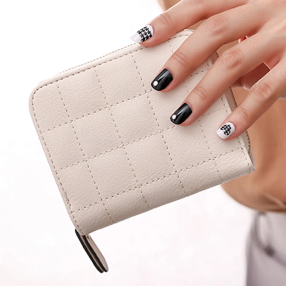 

Women's Vintage Wallet Card Holder PU Leather Wallets Nubuck Chess Small Zipper Multifunctional Solid Wallet Coin Purse 23Jul 6