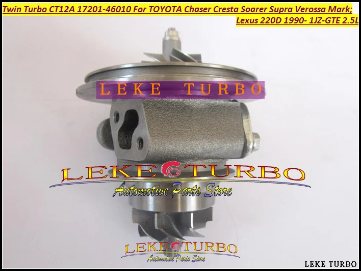 Twin Turbo CT12A 17201-46010 Turbocharger For TOYOTA Chaser Cresta Soarer Supra Verossa Mark Lexus 220D 90- 1JZGTE 1JZ-GTE 2.5L (3)