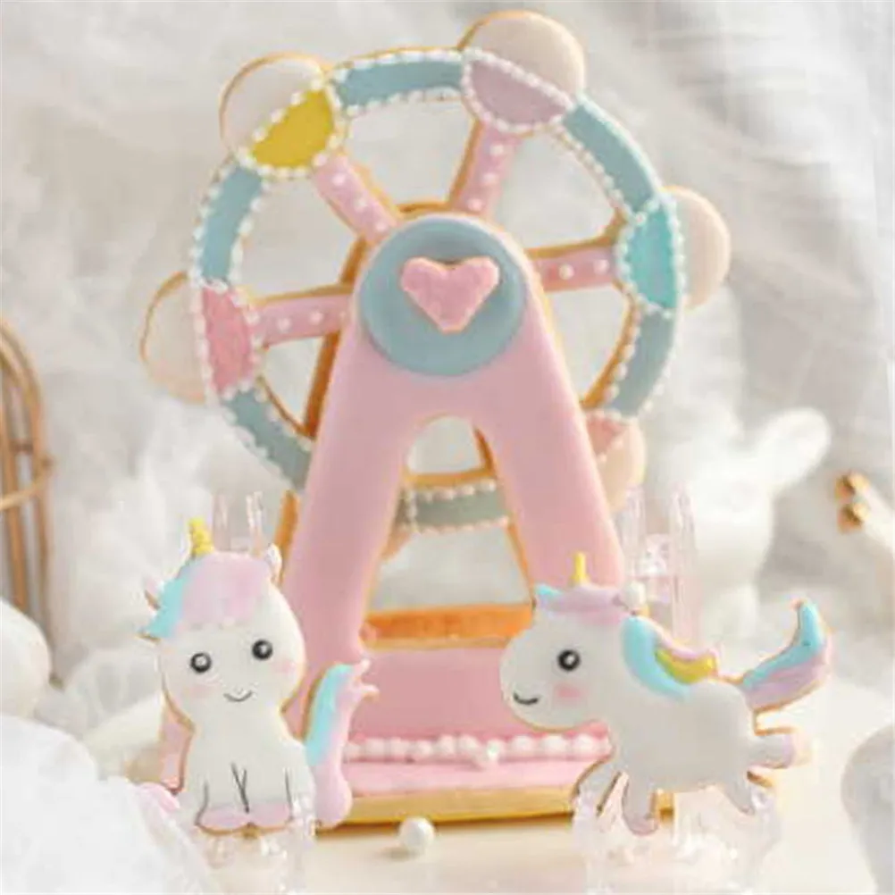 

3Pcs/set Flower Blossom Mold Cookie Mold Plastic Fondant Cake Decorating SugarCraft Cake Cutter Home Cake Tool White Color
