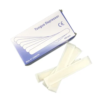 

100pcs/lot Wooden Waxing Wax Spatula Tongue Depressor Disposable Bamboo independent packing