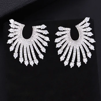 

SISCATHY Trendy Stud Geometric Earrings For Women Trendy Luxury Cubic Zirconia Earrings Grils Party Jewelry Accessories
