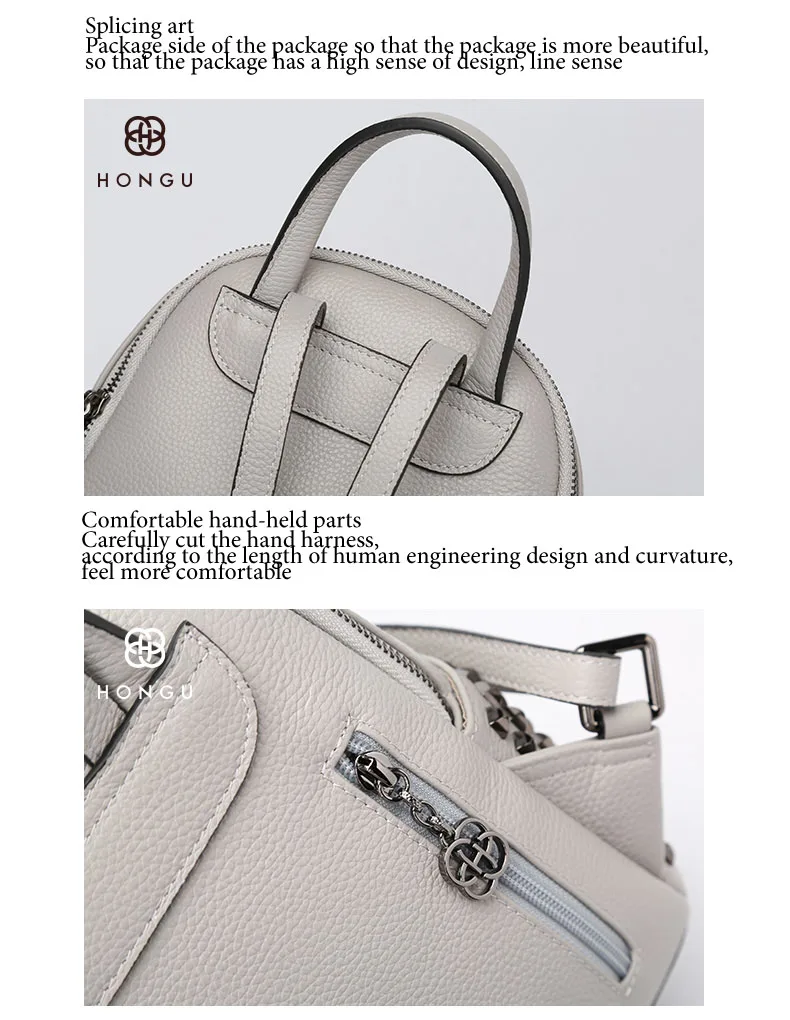 Fashion Women Backpack Ladies Handbag Shoulder Bag Leisure Upscale Genuine Leathe Bag With Rivet protection For Girl College Bag         H51940151-1 (15)