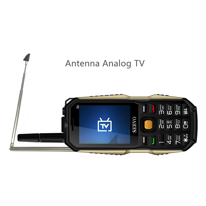 Оригинальный Servo телефон P20 2 4 "четырехдиапазонный 3 sim карты мобильный GPRS ТВ