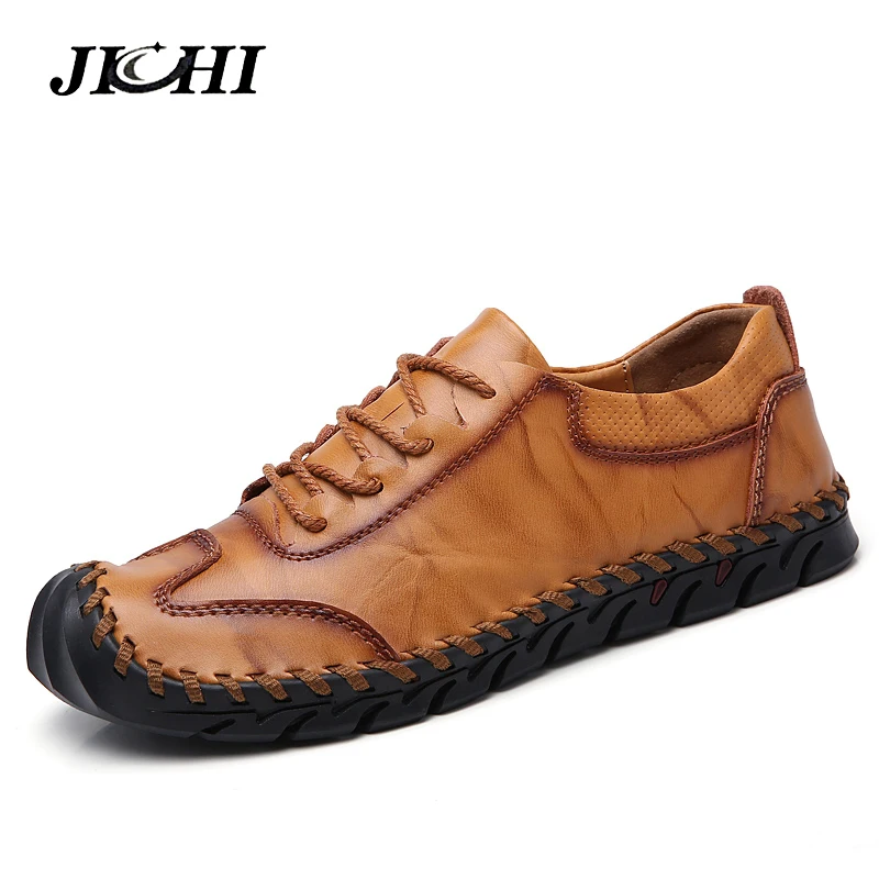 JICHI/мужские ботинки г. Теплые зимние ботинки на меху мужские зимние ботинки рабочая обувь мужская обувь, модные ботильоны на резиновой подошве, Размеры 35-46