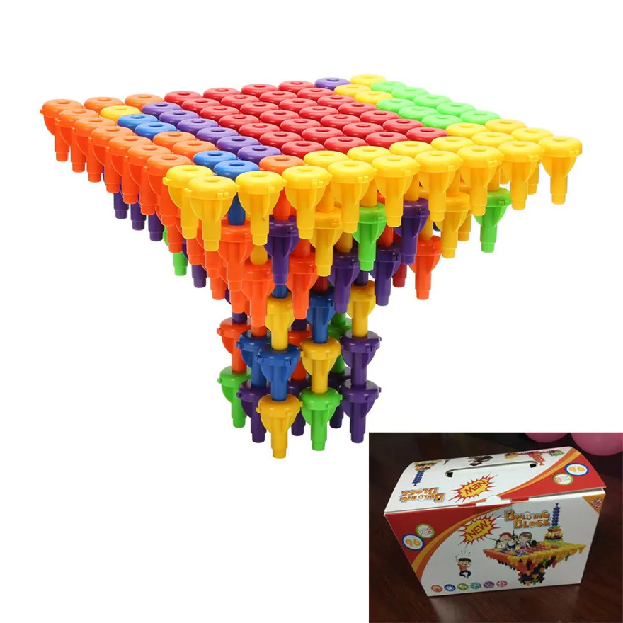 

High Quality 96PCS Toy Building Blocks Montessori Therapy Fine Motor Toy for Toddlers Gift For Children Free Shipping