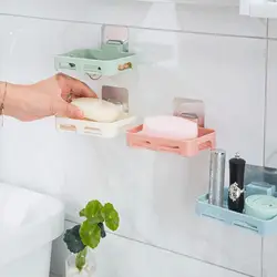 Пластиковая сливная мыльница сильная присоска Soapbox аксессуары для мыла блюдо коробка корзины для хранения