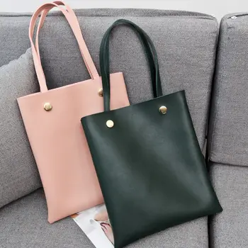 

Women PU Leather Handbag Shoulder Bag Daily Vintage Bucket Tote Vogue