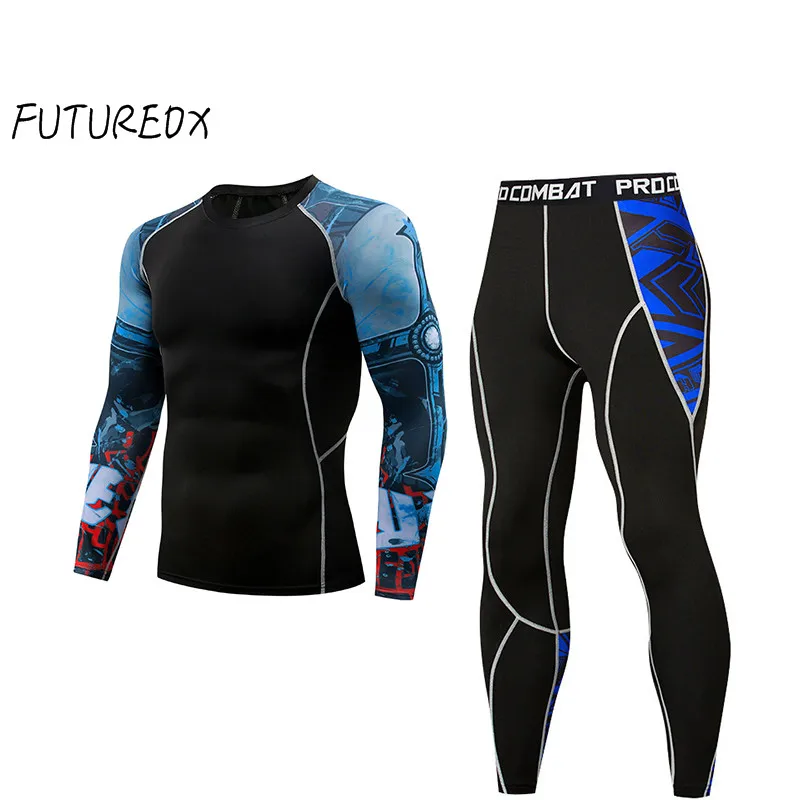 Зимний костюм для солдат ММА rashguard мужские компрессионные штаны леггинсы фитнеса