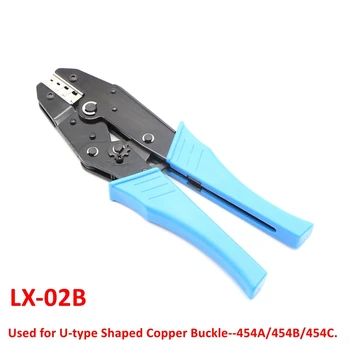

LX-02B Terminal Crimping Plier Tools for Crimp 20-10AWG 0.5-6mm² 454A/454B/454C U-type Shaped Copper Buckle.