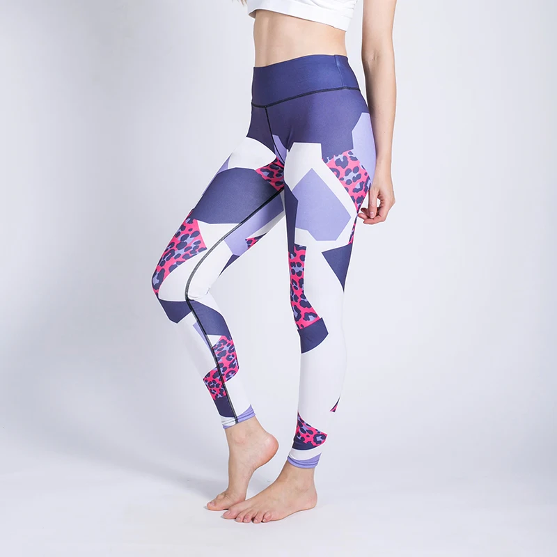 

Leopard Print Fitness Leggings Women High Elastic Silky Pants Fashion Push up Workout Leggings