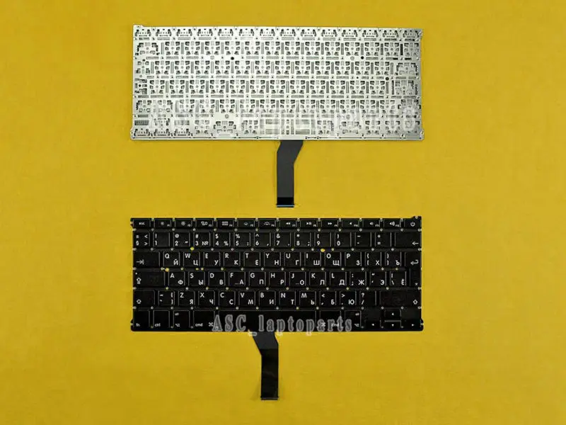 Новая русская клавиатура для APPLE Macbook Air A1369 A1466 MC503 MC504 MC965 MC966 13 &quot черный без рамки