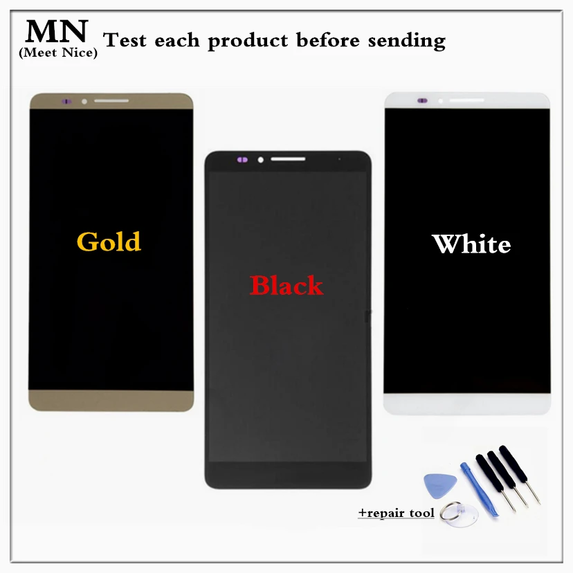 Prix pour 3 couleur blanc or noir pour huawei mate 7 lcd display + écran tactile digitizer assemblée remplacement pour ascend mate 7 téléphone Prix pour 3 couleur blanc or noir pour huawei mate 7 lcd display + écran tactile digitizer assemblée remplacement pour ascend mate 7 téléphone