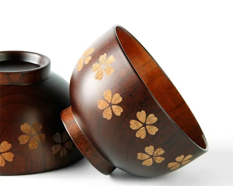 1 шт., японская Деревянная миска, маленькая Деревянная миска для рисового супа, контейнер для еды, детская посуда, прочные деревянные миски для еды, деревянная посуда