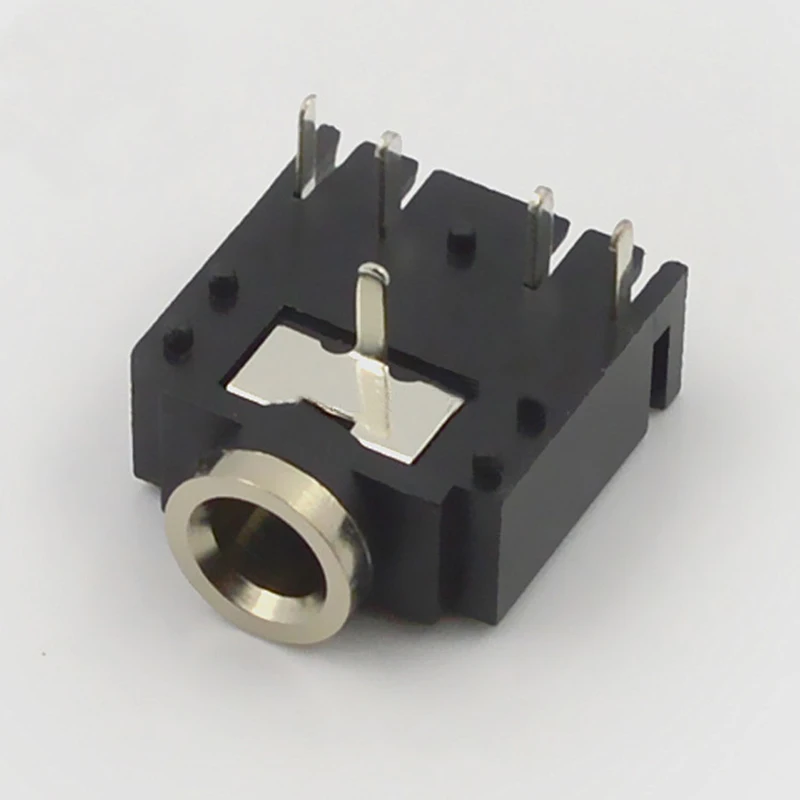 100pcs Walkie talkie 3 5mm Headphone Jack Silver Plated 3 5 Audio Connector PJ 307 Socket
