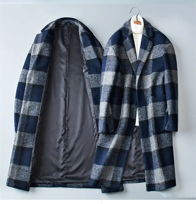 Новинка, стильные зимние пальто, мужские повседневные пальто, деловой утолщенный Тренч, мужские шерстяные куртки, модное шерстяное пальто sizeM-3XL