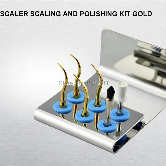 

1set KUSPKG scalers scaling and polishing kit every single tip is made by heart Unique scaler tips kits dental equipment dentist