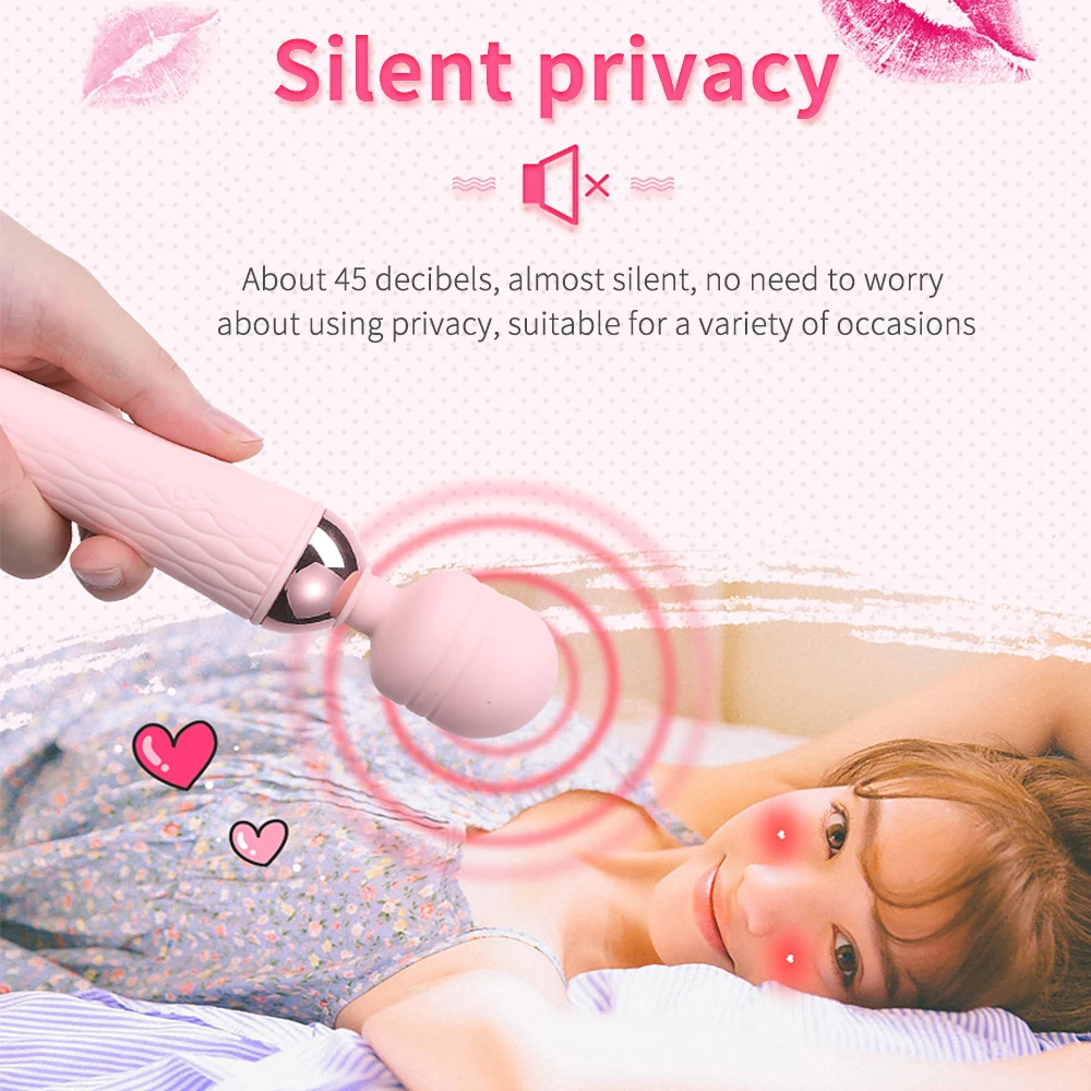 Powerful Clitoris Vibrators for Women USB Charge 10 Speeds AV Magic Wand Vibrator Massager Adults Sex Toys for Woman Masturbator (13)