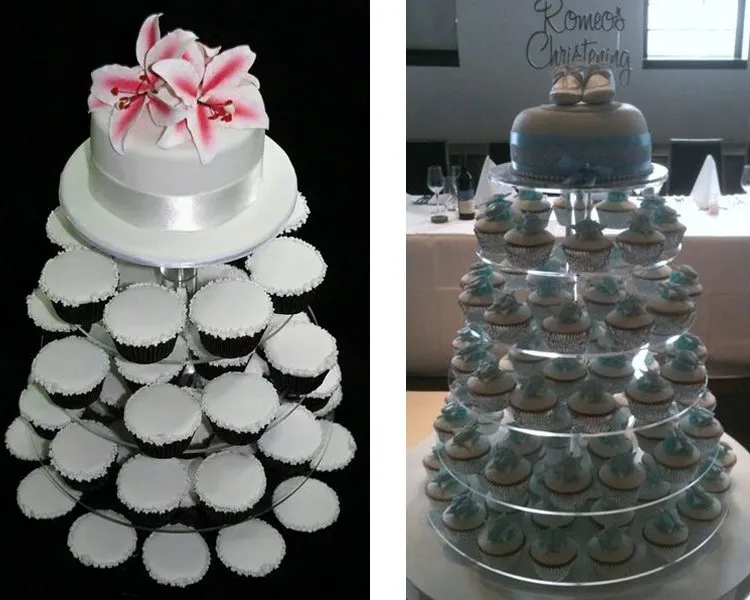 6 уровня кристалл акриловые круглый кекс стенд или раунд perspex торт Дисплей инструменты подходит для рождества/свадьбы/дня рождения craft