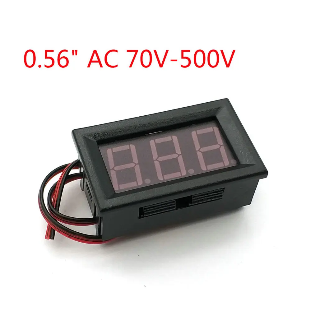 AC 30 500 V 0 56 &quotсветодиодный цифровой вольтметр Вольт инструмент 2 провода красный