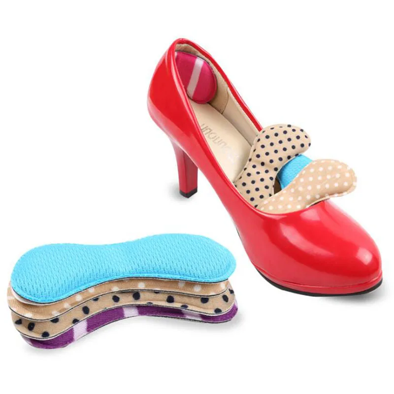 Mr. niscar/1 пара бежевый белый точка обуви Подушка вставки Для женщин на высоком каблуке губка бабочка-Форма противоскользящие стельки мягкие