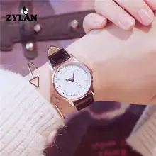 ZYLAN Clássico Simples Mulheres Quartz Relógios Minimalismo Requintado Ultra Fino Senhoras Vestido Casual relógio de Pulso Relógio Feminino Horas