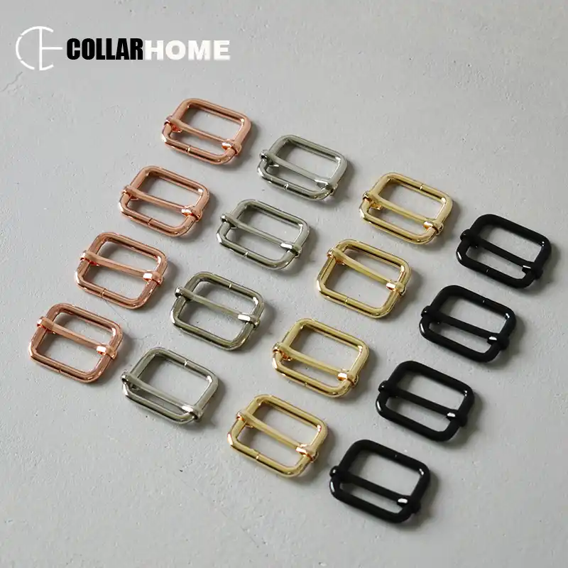 Hebillas de metal cuadrado de oro de 6 × Plana Anillos Decorativo Accesorio de la ropa bolsas Craft