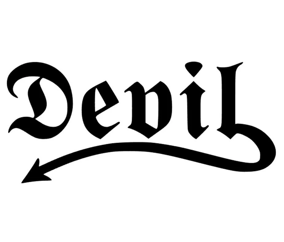 

Devil X 1 Sticker - windowr Van Bike Scooter Motorbike Decal 5inches Wide