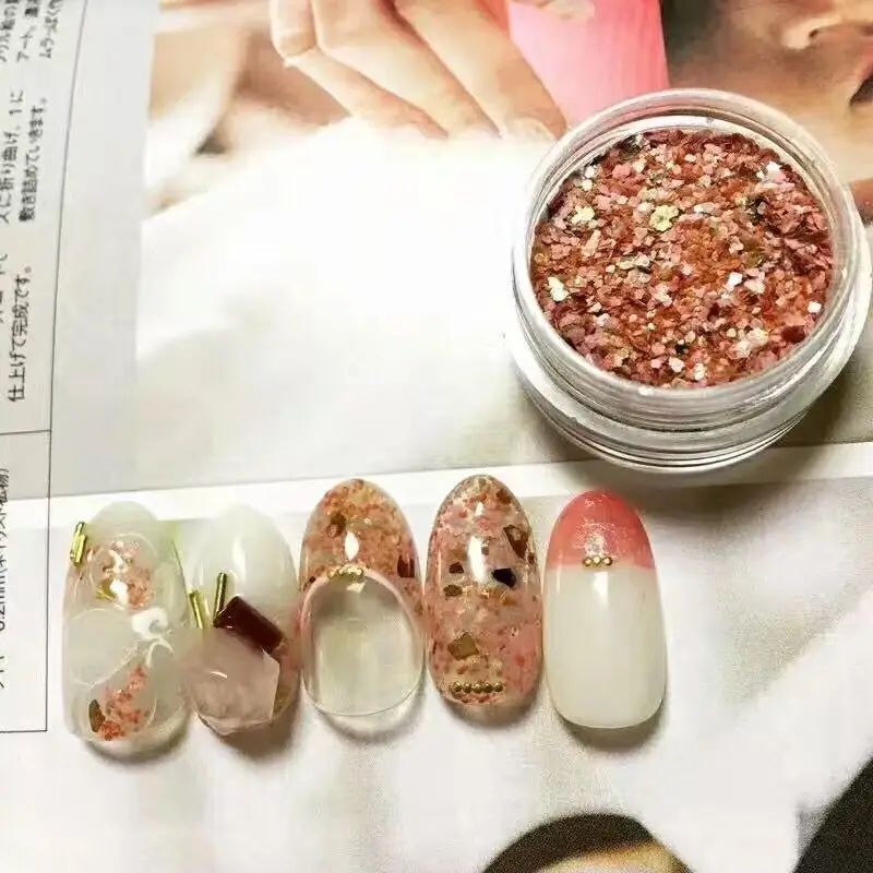1Jar милый эффект Marbleizing микс блеск для дизайна ногтей блестящее украшение GD40 |