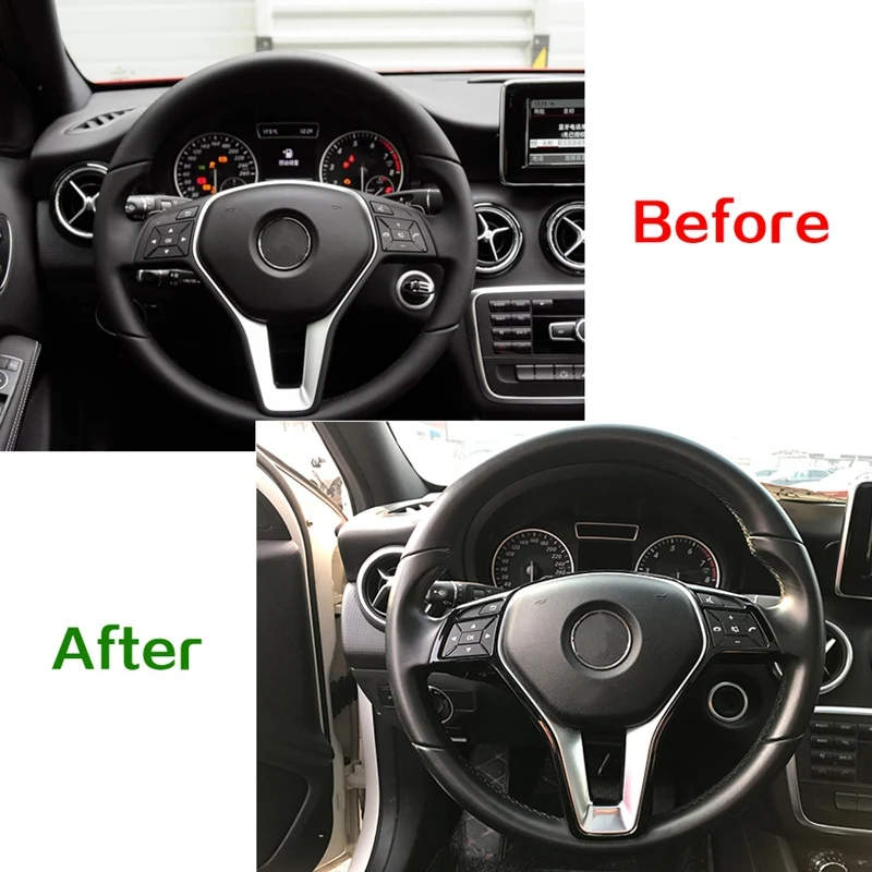 Отделка Рамы рулевого колеса для Mercedes Benz A B C E Cla Cls Gla Glk Class W176 W246 W204 W207|Рулевые и