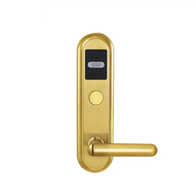 

L&S SL16-017BG-4 Hotel Card Door Lock Digital Smart Electronic RF Card For Office Apartment ANSI 5 Latches Mortise Gold