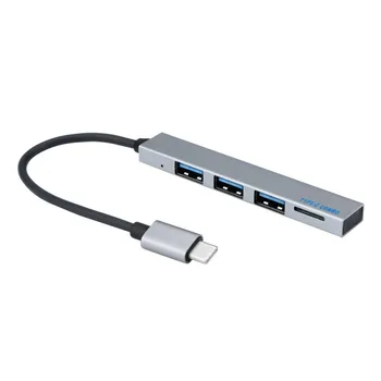 

LUOM Aluminum Type-C to 3 Port USB 2.0 HUB USB Splitter With OTG Adapter TF Card Reader Combo Laptop PC Accessories A30