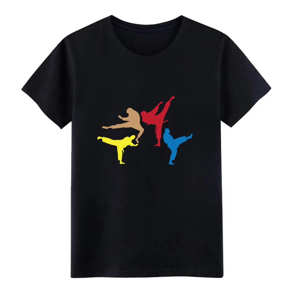 

martial arts gift for taekwondo and karate kids t shirt men Knitted cotton Crew Neck Comfortable Spring Autumn tshirt